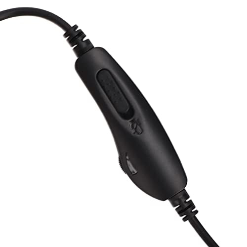 ciciglow Single Sided Ear Headphone, ENC Noise Reduction Business Headset 3.5mm Volume Adjustment Monaural Telephone Headset with Mic for Home Call Center