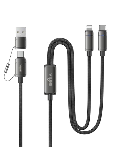 VIYISI 100W Fast Charging Cable 2-in-1 with USB-C & Lighting