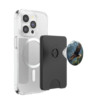 Bald Eagle Lover PopSockets PopWallet for MagSafe - style: Magnetic PopWallet