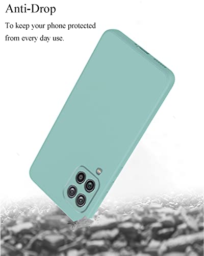 Soft Silicone Protective Case for Samsung A42 5G (Light Cyan) | Matte Soft Touch for Samsung Galaxy A42 5G Phone Case Silicone Slim Cute Anti-Fingerprint Elegant Cover Shockproof Aesthetic - color: Blue