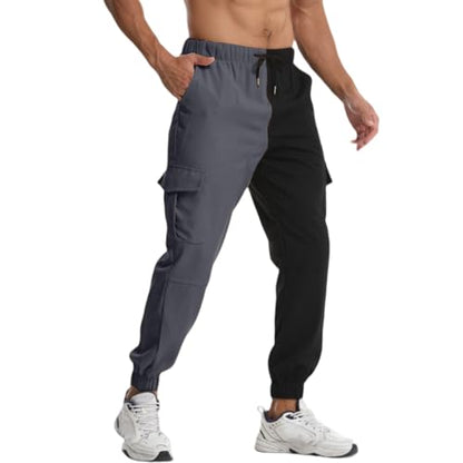 Mens Casual Pants Ripstop Durable Tactical Quick Dry Flap Pockets Job Site Fishing Utility Tactical Pants for Men - color: A Dark Gray, size: Large