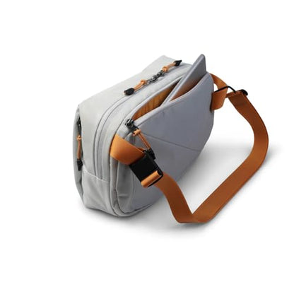 Allett Daily Sling Bag for Men & Women, Water-Resistant Nylon Crossbody - color: Lunar Ash