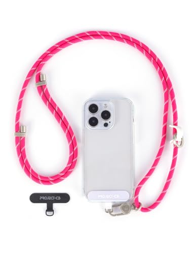 Cell Phone Lanyard 1,Phone Tether Tab 2,Crossbody Strap,Lanyards for Around the Neck,Adjustable Strap 80-160cm (Magenta-S) - color: Magenta-s