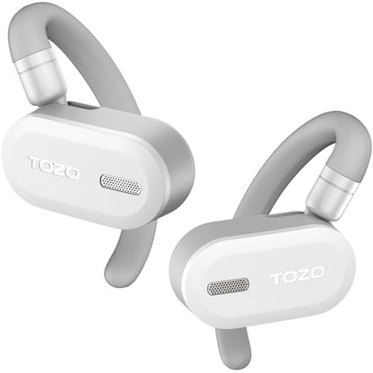 TOZO O2 Open Ear Wireless Earbuds,Multi-Angle Adjust 42H Bluetooth 5.3 - color: White