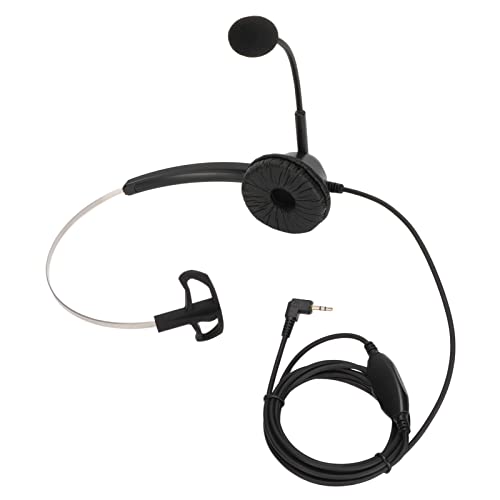 H360-2.5VA Single Sided Headset, Monaural Telephone Headset with Volume Adjustment, Noise - Reducing Mic for 2.5mm Plug, Lightweight Single Ear Headphones for Call Centers and Cu