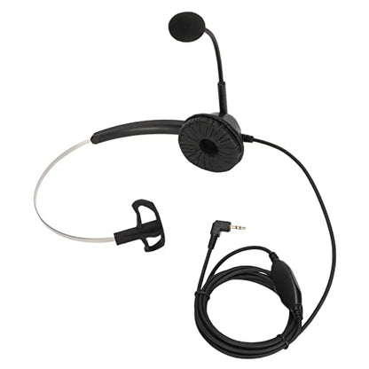 H360-2.5VA Single Sided Headset, Monaural Telephone Headset with Volume Adjustment, Noise - Reducing Mic for 2.5mm Plug, Lightweight Single Ear Headphones for Call Centers and Cu
