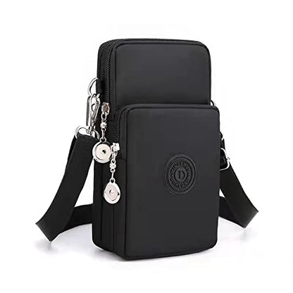 Women Crossbody Cell Phone Purse Case Armband Bag for iPhone 12 13 Mini 14 15 Plus 11 Pro Max Google Pixel 6a 7a 8a 6 7 8 Pro - color: Black-pattern