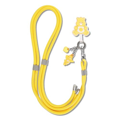 Sonix x Care Bears | Crossbody Phone Strap with Charms | Adjustable, Universal Cell Phone Rope Strap Lanyard | Yellow Cord | Funshine Bear - color: Funshine Bear