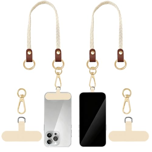 Hovmwey Stretchy Phone Lanyard Tether, 2 Pack Phone Leash Anti-theft Phone Strap for Anti-drop Outdoor Hiking Cycling Climbing Universal for Most Cell Phones, Sakura Blossom - color: Sakura Blossom