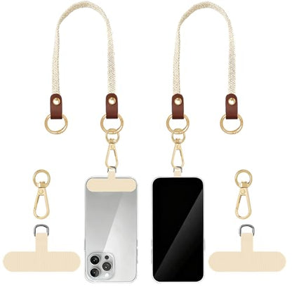 Hovmwey Stretchy Phone Lanyard Tether, 2 Pack Phone Leash Anti-theft Phone Strap for Anti-drop Outdoor Hiking Cycling Climbing Universal for Most Cell Phones, Sakura Blossom - color: Sakura Blossom