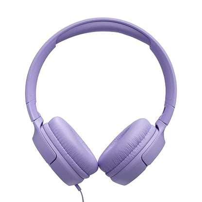 JBL Tune 520C - USB-C Wired on-Ear Headphones with Hi-Res Audio Support, JBL Pure Bass Sound, Comfort fit, USB-C connectivity, 3-Button Remote with Microphone and EQ presets Control (Purple) - color: Purple