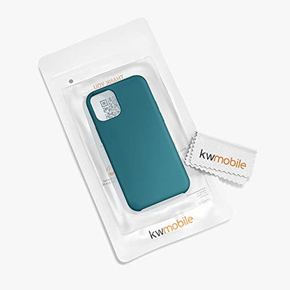 kwmobile Case Compatible with Apple iPhone 12 mini Case - TPU Silicone Phone Cover with Soft Finish - Teal Matte - color: teal matte, size: iPhone 12 mini