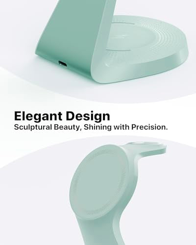 LONGCONN 3 in 1 Wireless Charging Station for Apple Devices with MagSafe - color: Sprout Green