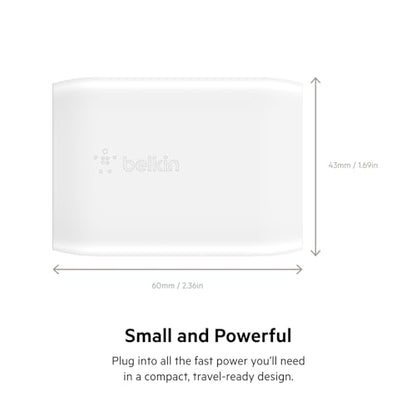 Belkin 30W Compact USB C Charger Block, Fast Charging for Travel - style: 30W