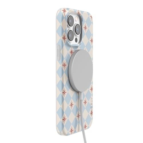 Casely iPhone 14 Pro Case | Chelsea Checker | Starlight Tiles | Compatible with MagSafe | Classic Ultra Slim Design - color: Chelsea Checker | Starlight Tiles, size: Iphone 14 Pro
