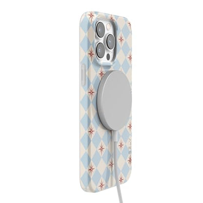 Casely iPhone 14 Pro Case | Chelsea Checker | Starlight Tiles | Compatible with MagSafe | Classic Ultra Slim Design - color: Chelsea Checker | Starlight Tiles, size: Iphone 14 Pro