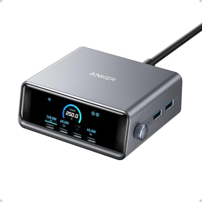 Anker Prime Charging Station, 250W 6-Port GaN USB C Charger