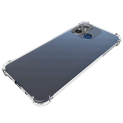 USTIYA Case for Redmi 12C Clear TPU Four Corners Protective Cover Transparent Soft