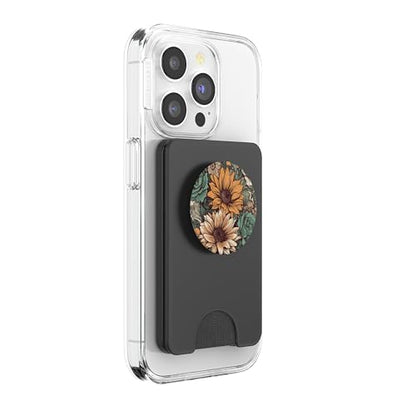 Western Boho Leopard Sunflowers Cactus Rodeo Cowgirl Girl PopSockets PopWallet for MagSafe - style: Magnetic PopWallet