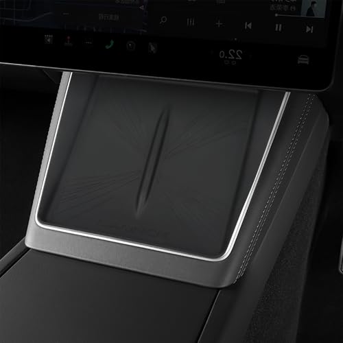 Frani Wireless Charging Pad Cover for Tesla Model Y Juniper/YL - color: Black, size: Model Y Juniper 2025-2026