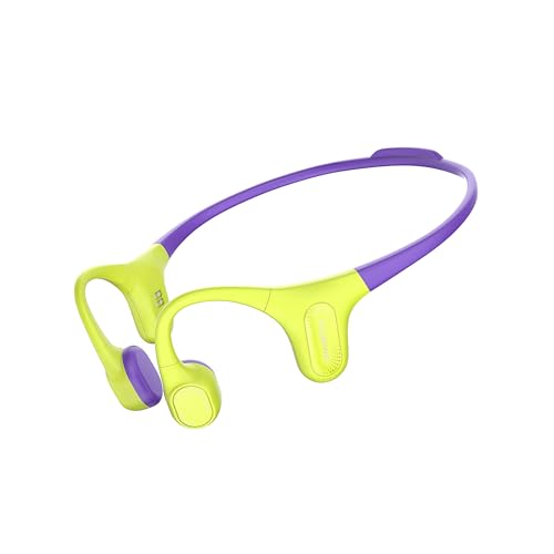 mojawa Aerra IP67 Bone Conduction Open Ear Bluetooth Sports Headphones - color: Green and Purple