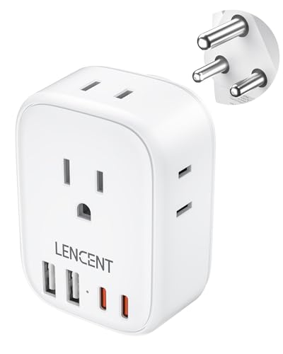 LENCENT South Africa Plug Adapter, Type M Adapter for South Africa - style: Type M-17.5W-South Africa