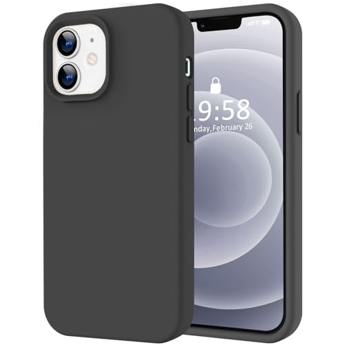 LOVE 3000 Designed for iPhone 12 Case/iPhone 12 Pro Case, Premium Silicone with [Soft Anti-Scratch Microfiber Lining] Shockproof Protective Phone Case for Men Women Girls 6.1", Black - color: Black, size: iPhone 12/12 Pro 6.1inch