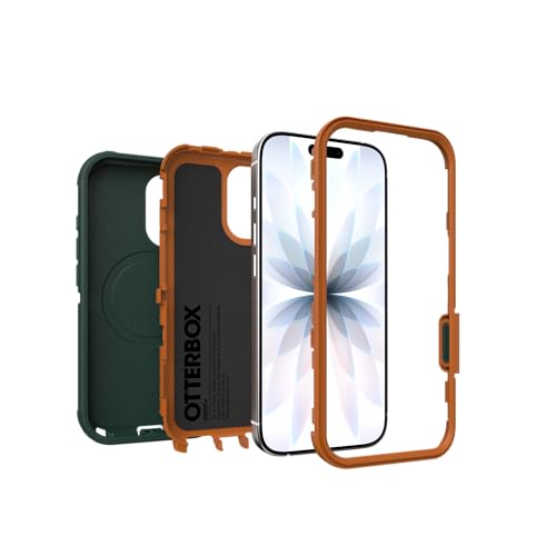 OtterBox iPhone 17 Defender Pro Series Case - Green Intrigue | Tough, Rugged & Durable iPhone Case, Snaps on MagSafe, Multi-Layer, Impact Absorbing iPhone Case - color: Green Intrigue, style: iPhone 17