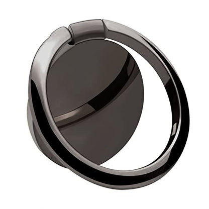 Metal Cell Phone Ring Holder Finger Ring Stand, 360 Degree Rotation Ring Kickstand Grip Holder for Magnetic Car Mount, Black - color: Black