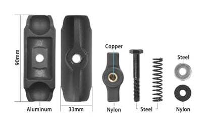 Strg Phone Mount with U-Bolt Base and Aluminum Arm for Motorcycle Bike - size: Aluminum Alloy U-Bolt Base
