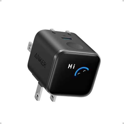 Anker Nano Smart Display Charger, 45W Max Fast Charger USB C for iPhone 17 - color: Black