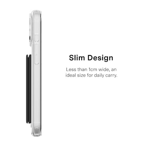 VELVET CAVIAR compatible with MagSafe Wallet - Magnetic Card Holder - color: Just Black