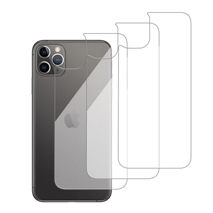 3 Pack Glass Back Screen Protector for iPhone 11 Pro Max [6.5 Inch] - size: iPhone 11 Pro Max