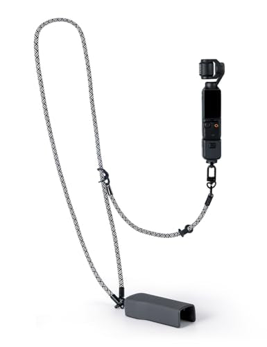 Pocket3 Lanyard,Phone Tether Tab 2,Crossbody & Wrist Strap,Lanyard for DJI Osmo Pocket 3, Phone Strap - color: Whiteblack-b
