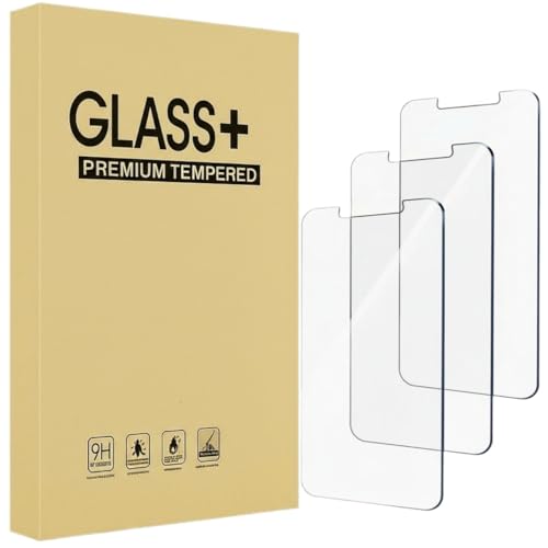 Screen Protector for iPhone 16e / iPhone 14 / iPhone 13 / iPhone 13 Pro [6.1 Inch] Display 3 Pack Tempered Glass, Case Friendly