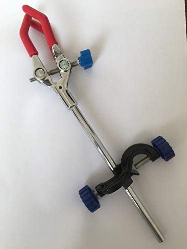 Lab Clamp 3 Prong Finger with Lab Stand Clamp Holder Boss Head - style: 3 finger clamp+stand clip