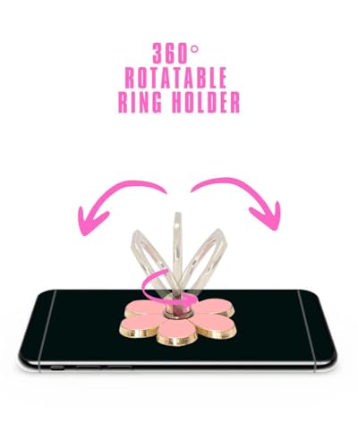 NXVX Phone Ring Holder Set, White & Pink, 2-Pack Grip - color: White / Pink
