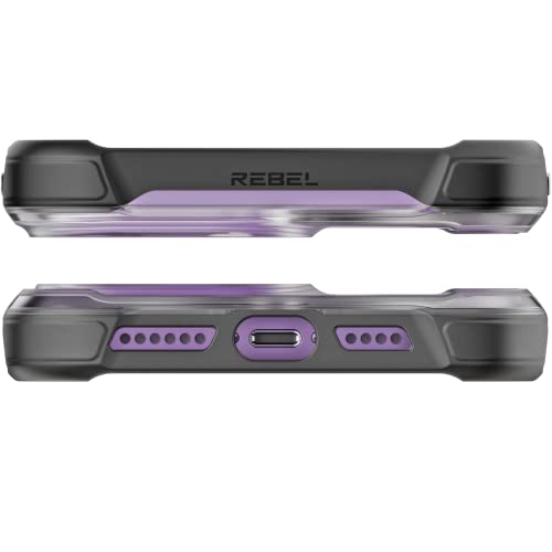 REBEL Clear Case for iPhone 14 Pro Max [Frosted Series Gen-4] Strong MagSafe Compatible, Translucent, Matte Texture, Protective Shockproof Bumpers, Metal Buttons, 6.7 Inch Phone 2023 (Frosted Black) - color: Frosted Black, size: iPhone 14 Pro Max