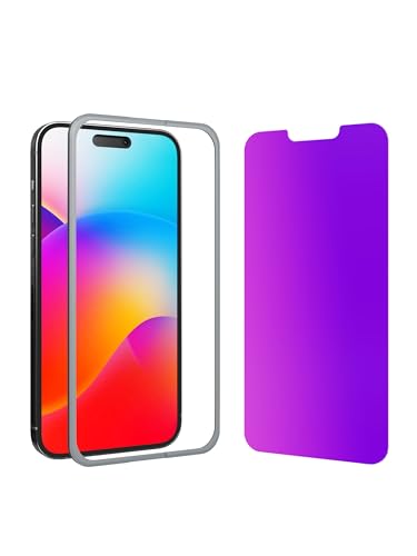 GIGIKISS Compatible for iPhone 12 Pro Max Privacy Screen Protector 6.7 Inch, Purple Gradient Anti Spy Anti Blue Light HD Screen Protector Tempered Glass Easy Installation - size: for iPhone 12 Pro Max - 6.7 inch