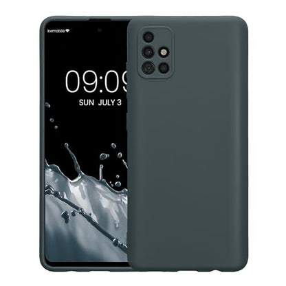 kwmobile Case Compatible with Samsung Galaxy A51 Case - Protective Slim TPU Phone Cover - Soft Matte Finish - Dark Slate - color: Dark Slate, size: Galaxy A51