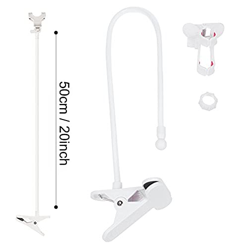 ITART Cell Phone Holder,Universal Bedside Phone Stand,Lazy Bracket,Flexible Long Arms Clip Mount for iPhone X Samsung Galaxy in Bedroom Office Desk-White - color: White