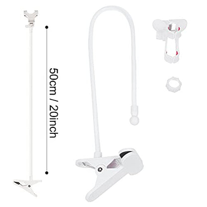 ITART Cell Phone Holder,Universal Bedside Phone Stand,Lazy Bracket,Flexible Long Arms Clip Mount for iPhone X Samsung Galaxy in Bedroom Office Desk-White - color: White