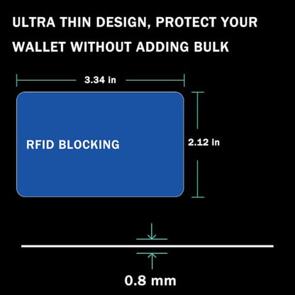 RFID Blocking Card - 3 Pack, Contactless NFC Credit Card ID Protection Safe Bank Card Passport Entire Wallet Purse Shield Protector Blocker Guard (Pack of 3, Blue) - color: Blue/3 cards