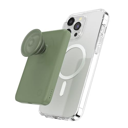 PopSockets PowerPack Phone Charger with MagSafe- Eucalyptus - color: Eucalytpus