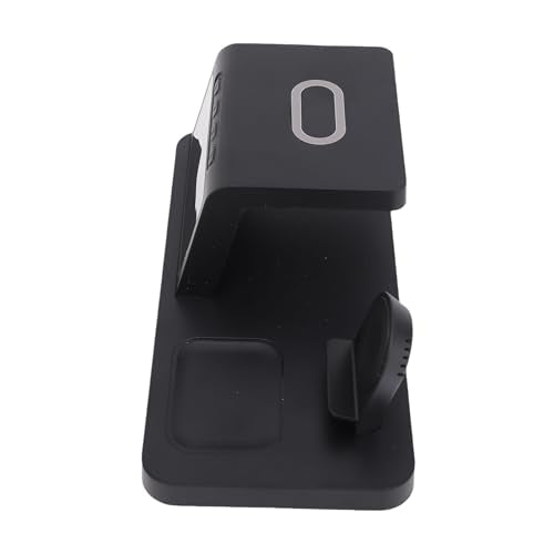 Focket Wireless Charging Station, 15W Fast Charging 3 in 1 Charger Stand, Alarm Clock with Wireless Charger for Phone Watch Earbuds Home Office Travel