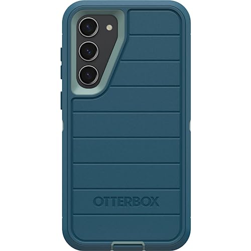 OtterBox Galaxy S23+ (Only) - Defender Series Case - Manoeuvre (Blue), Rugged & Durable - with Port Protection - Includes Holster Clip Kickstand - Microbial Defense Protection - Non-Retail Packaging - color: Manoeuvre (Blue)