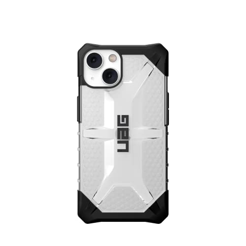 URBAN ARMOR GEAR UAG Designed for iPhone 14 Case Clear Translucent Ice 6.1" Plasma Lightweight Slim Shockproof Transparent Protective Cover Compatible with Wireless Charging - color: Plasma - Ice