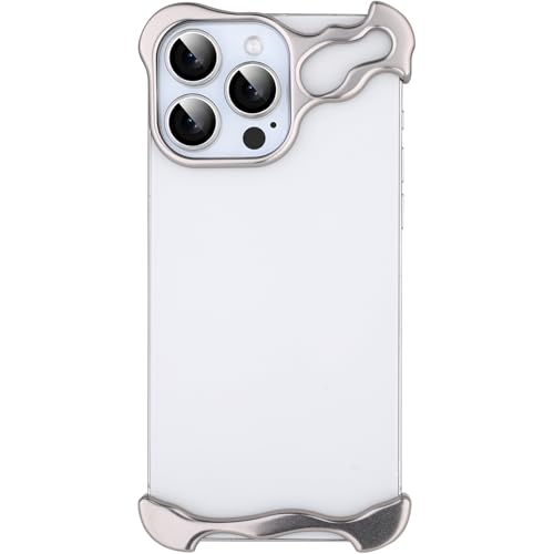 Frameless Phone Case Crafted for iPhone 14 Pro Silver - color: Aluminum Silver, size: iPhone 14 Pro
