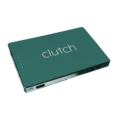 Clutch - Pro USB-C Portable Charger - Compatible with iPhone 15, 16, 17 & Android Devices - Power Bank Magnetic Battery - TSA Travel Approved - USB Rechargeable - Built-in Cable - 5000 mAh - 3.7oz - color: Green