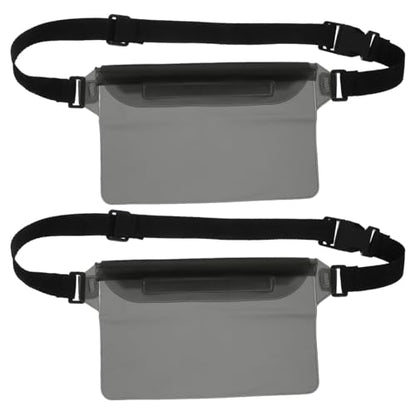 2-Pack Waterproof Waist Pouch with Adjustable Waist Strap Universal Waterproof Phone Case for Outdoor Sports Beach Swimming and Hiking
